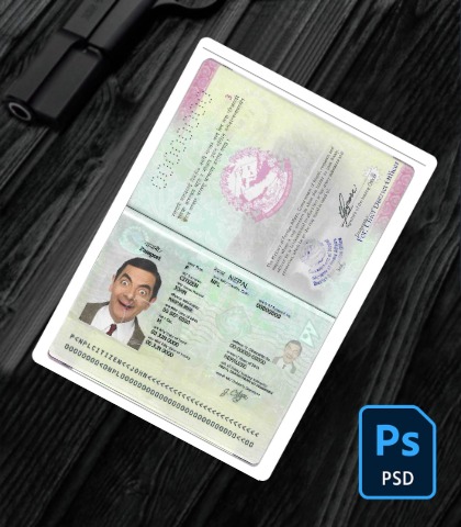 Nepal passport PSD